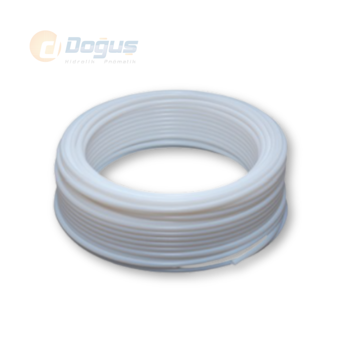 2x4 - 100m Beyaz Teflon Pnömatik Hortum (-20°C / +150°C)