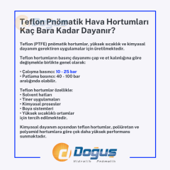 2x4mm Beyaz Teflon Pnömatik Hortum