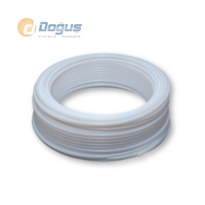 6x8 - 100m Beyaz Teflon Pnömatik Hortum (-20°C / +150°C)
