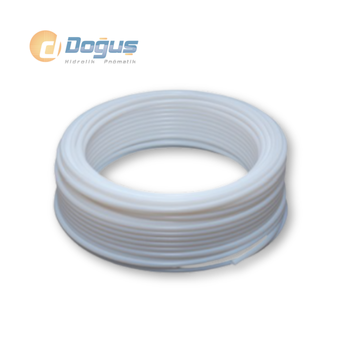 8x10 - 100m Beyaz Teflon Pnömatik Hortum (-20°C / +150°C)