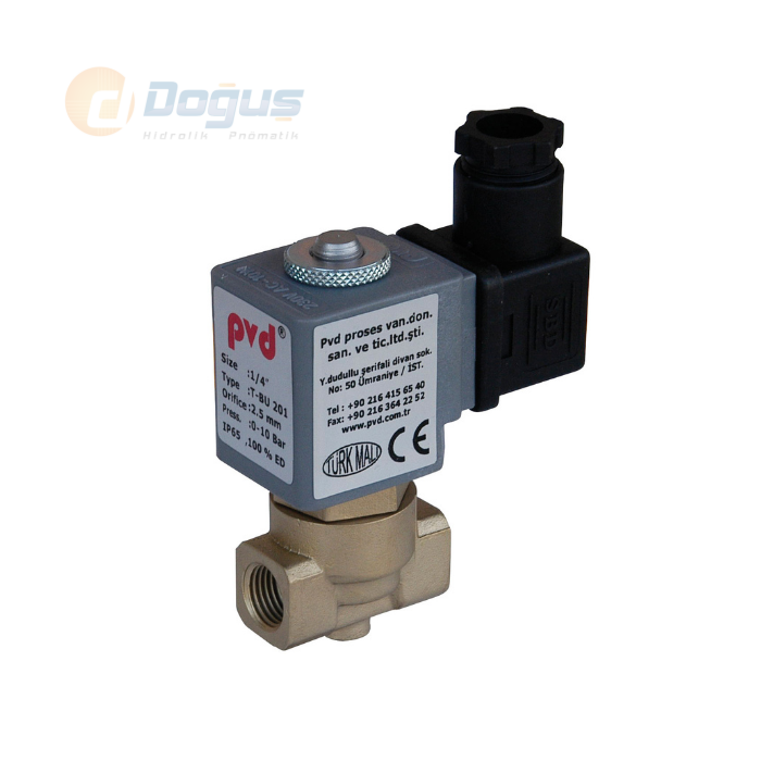 1/8'' T-GM 100 Normalde Kapalı Solenoid Valf