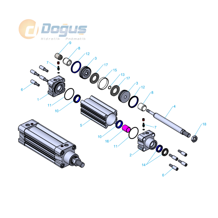 DMC Serisi Pnömatik Silindir Keçe Takımı