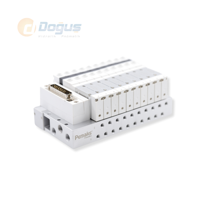 PV2T M5 - 5/2 Tek Bobinli Multipin Valf Adası