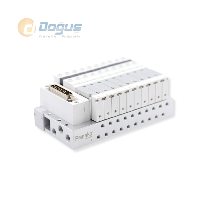 PV2T M5 - 5/2 Tek Bobinli Multipin Valf Adası