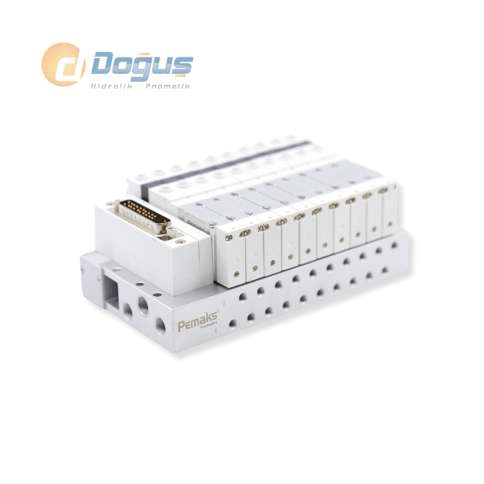 PV2 Serisi M5 2x3/2 Normalde Kapalı Multipin Valf Adası