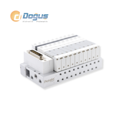 PV2 1/8 Serisi 5/2 Çift Bobinli Multipin Valf Adası