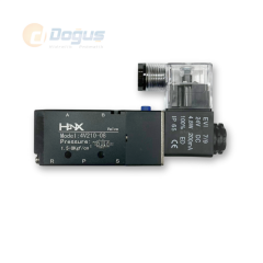 4V210-08 1/4 5/2 Tek Bobin Pnömatik Solenoid Valf