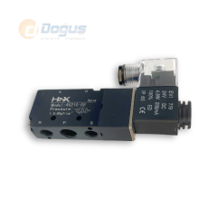 4V210-08 1/4 5/2 Tek Bobin Pnömatik Solenoid Valf
