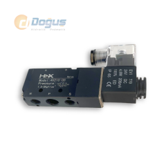 4V210-08 1/4 5/2 Tek Bobin Pnömatik Solenoid Valf
