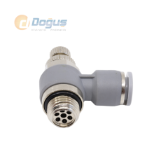 Pnömatik Mini Dirsek Hız Ayar Valfi