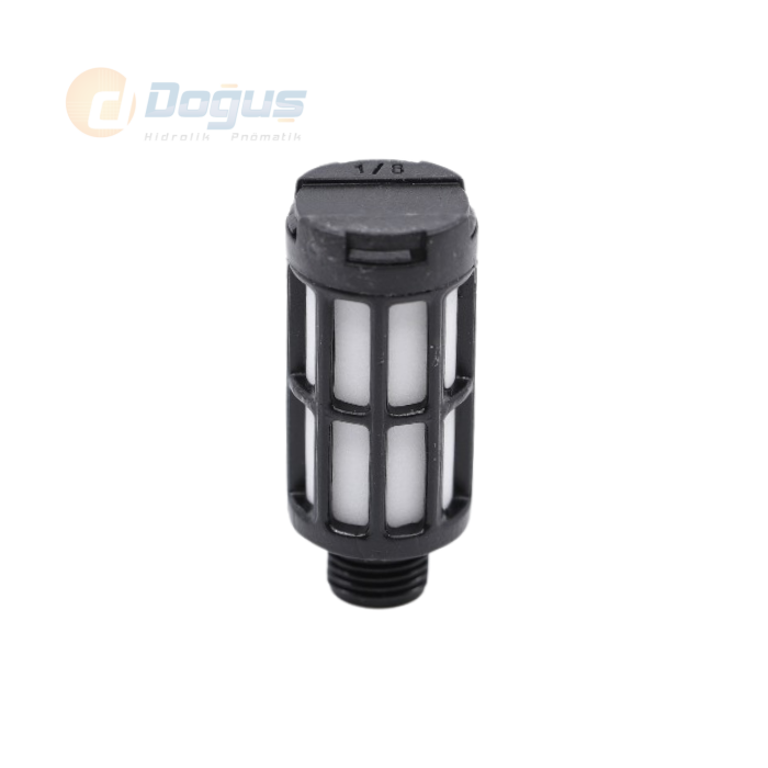 Siyah Plastik Pnömatik Susturucu